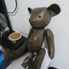 本革のテディベア半額でお譲りします。の画像