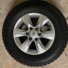 トヨタ TOYOTAプラド純正ホイール.スタッドレス付き17インチ