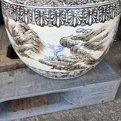 火鉢　水蓮　金魚鉢　植木鉢の画像