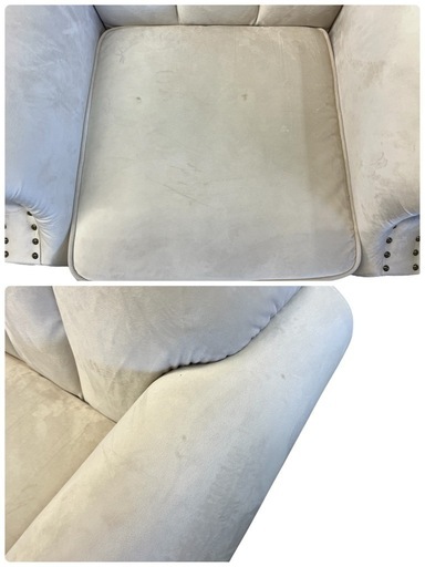 NO.1528 《お値下げ中!!》1人掛けソファ ソロソファ アンティークテイスト スタッズ