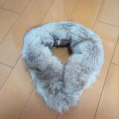 ブラウン リアルファー マフラー 約63cmティペットファーマフ...