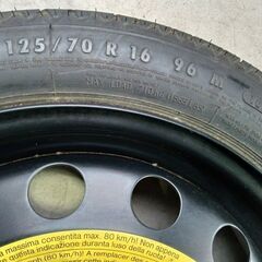 ワーゲン アウディ VW １６インチ スペア1本【富山】T 125/70R16 テンパータイヤス ペアタイヤ 16インチ 3.5J ET25.5 +25.5 PCD112の画像