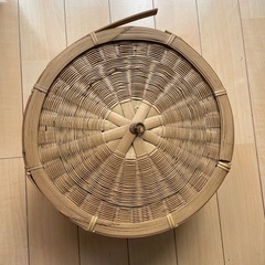 ざる籠蓋付き　一部割れあり