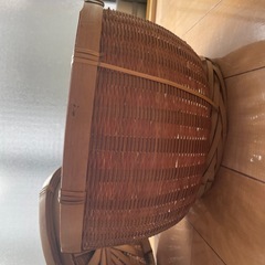 ざる籠蓋付き　一部割れありの画像
