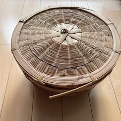 ざる籠蓋付き　一部割れありの画像