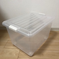 天馬　コロ付き　フタ式収納ケースクリア/50深型