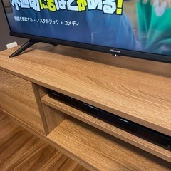 テレビ台　幅110cm  扉付き　ローボードの画像