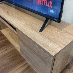 テレビ台　幅110cm  扉付き　ローボードの画像
