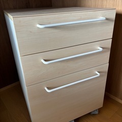 2台　ニトリ デスク 机　ワゴンセット(サーヤ NA)の画像
