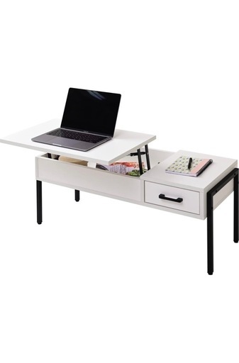 リフティングテーブル　ホワイト×ブラック中古品