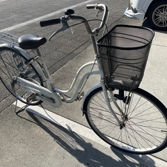 【完売御礼】【大人用】整備済 サニーサイド 26型 中古自転車 婦人車 白色 <自転車のオオムラ 静岡店>