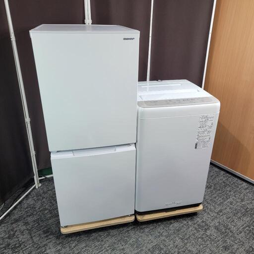 ‍♂️h070114売約済み‼️配送設置は無料‼️最新2022年製✨つけかえドア対応✨SHARP × Panasonic 家電セット