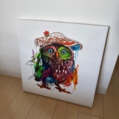 絵 フクロウ カラフル