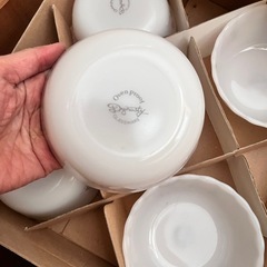 【未使用品】pure white ミルクガラス小鉢 の画像