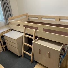 システムベッド 学習机付きの画像