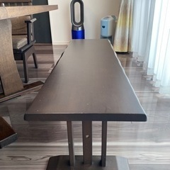 【値下交渉OK/5点セット】ニトリ ダイニングテーブルセット（椅子4脚・ベンチ付）の画像
