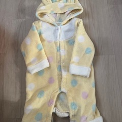 黄色 耳付き ロンパース