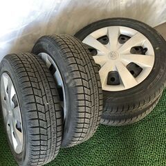 SR1264 SR1265 19年製 YOKOHAMA ヨコハマ ice GUARD ig60 14×4.5J スチールホイール付 4本 トヨタ ピクシス 純正ホイールキャップ 4枚付の画像