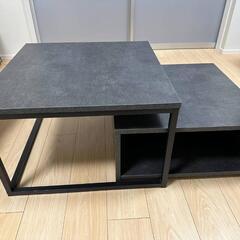LOWYA ネストテーブル ダークグレー 収納付き ①