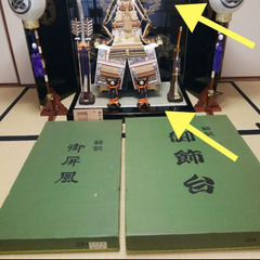 五月人形セット　注意(但し、写真中の太刀弓揃い、提灯除く)の画像