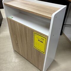 【ジモティ来店特価！！】　ゴミ箱付きレンジ台　ホワイト×ナチュラ...
