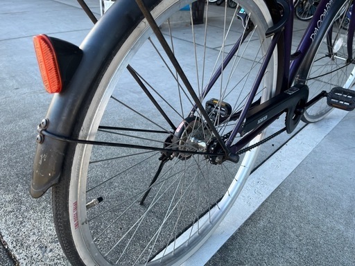 【完売御礼】【大人用】整備済 サイモト 27型 ダカラットモダ 中古自転車 シティ軽快車 紫色 <自転車のオオムラ 静岡店>