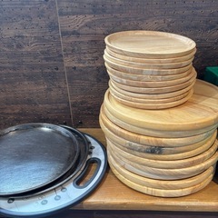 ピザ用木皿・中10枚・大10枚