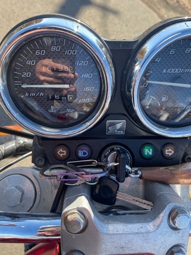 [燃料計付きホーネット1.5万km] 250HONDA赤黒カラー