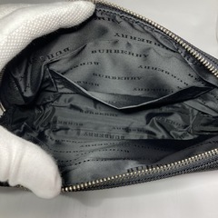 【美品】BURBERRY バーバリー　セカンドバッグ ナイロンキャンバス/レザー ブラック の画像