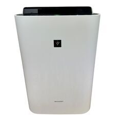 在b 美品 SHARP 加湿空気清浄機 KC-N500Y-W 2021製 プラズマクラスター7000 インフルエンザ予防 ホワイト シャープ 動確済みの画像