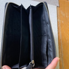カルバンクライン 長財布 ラウンドファスナー CKロゴプレート ブラウン 牛革の画像