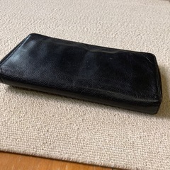 カルバンクライン 長財布 ラウンドファスナー CKロゴプレート ブラウン 牛革の画像