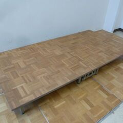 【中古】ポータブルステージ W2200×D1100×H200mm (1) 折りたたみ 台 仮設 簡易 ステージ台 集会 宴会 催事 催し物 公演 イベント 体育館