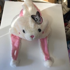 アニマル帽子　うさぎ　ホワイト　未使用　動物帽子　