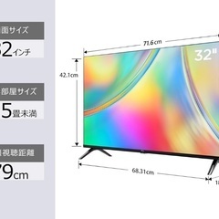 TCL 32インチ チューナーレス テレビ 2023年製の画像