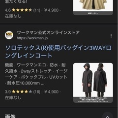 ソロテックス　コート　バッグインの画像