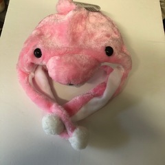 アニマル帽子　イルカ　ピンク　未使用　動物帽子の画像