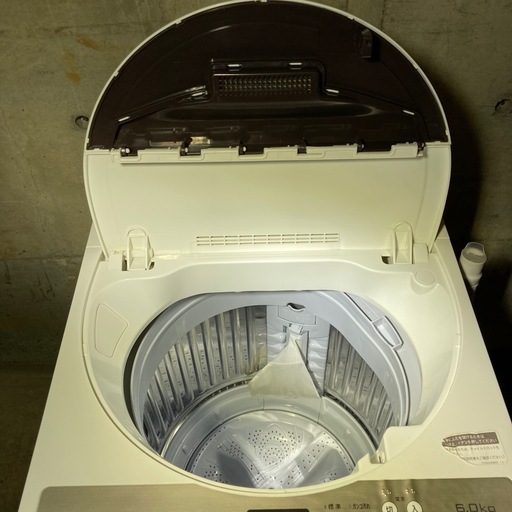 【シャープ全自動洗濯機6kg ES−GE6D−T 2020年製】