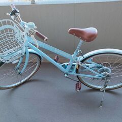 女の子用自転車24インチの画像