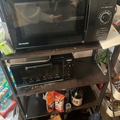 レンジ、トースター、棚