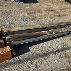 昭和ブリッジ スーパーアルミブリッジ　最大積載量 3トン 2本セット 中古3t 長さ 300幅 240 重機　建機　積載　ブリッジ　引っ掛けステー付きの画像