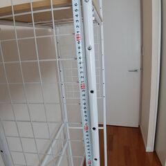 棚付きランドリーラック 棚2段の画像