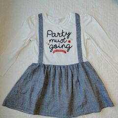 120cm 女の子長袖ワンピースの画像