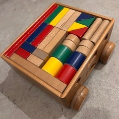 カラフル木製積み木セット