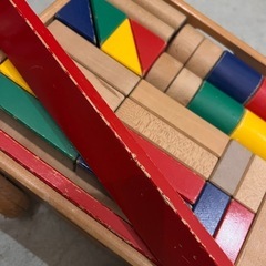 カラフル木製積み木セットの画像