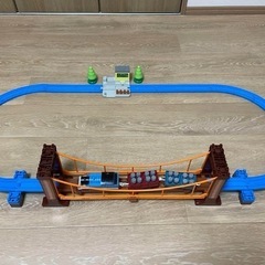 きかんしゃトーマス プラレール ぐらぐらつり橋セット 箱付きの画像