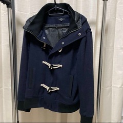 ダッフルコート　ネイビー　Mサイズ　水玉