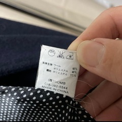 ダッフルコート　ネイビー　Mサイズ　水玉の画像