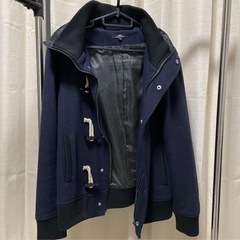 ダッフルコート　ネイビー　Mサイズ　水玉の画像