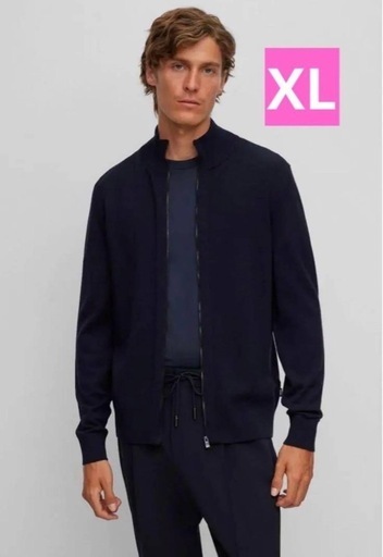新品未使用タグ付き　XL[BOSS ボス]ミックスストラクチャーデザインニット